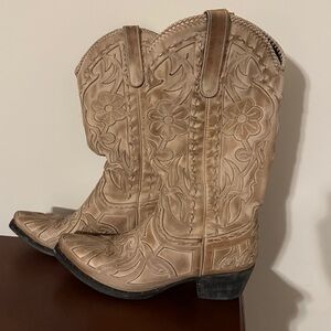 Lane Boots LB0008F Poison Bone Floral Embroidery Wedding Cowboy Boots Size 8